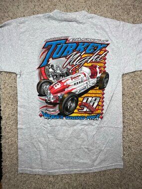 Midget Grand Prix T-shirt Large Gray Turkey Night Agajanian Irwindale Speedway